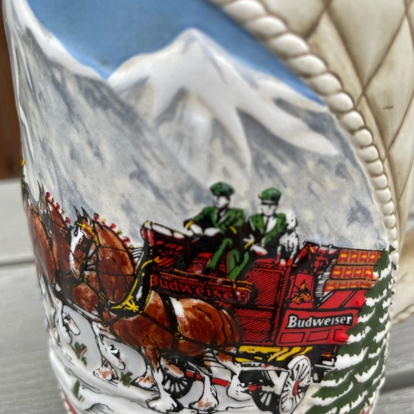 VTG Budweiser 1985 Holiday Clydestales Beer Stein - Ceramarte- Brazil “A” Series - Picture 5 of 8